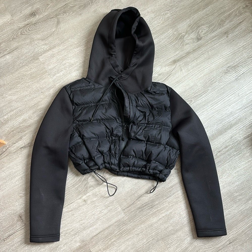 Zara Contrast Puffer Jacket